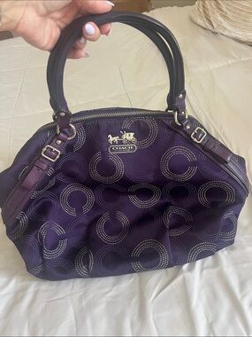 Coach Purple Signature Dome Satchel